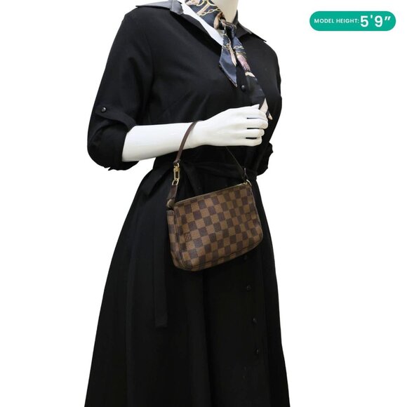 Louis Vuitton  Pochette Accessoires Damier Ebene Pouch Brown - Picture 2 of 13